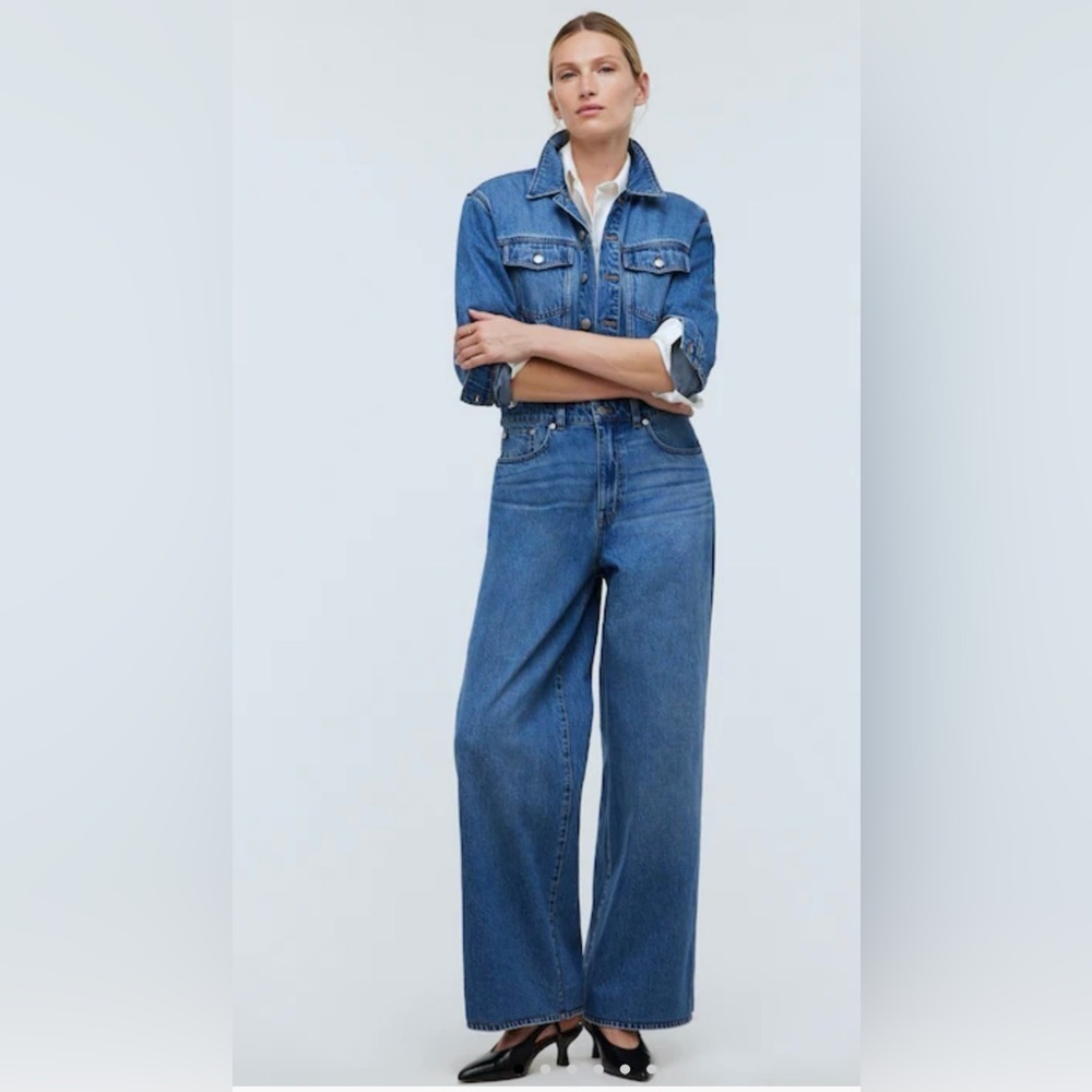 Madewell Denim wide-Leg coverall Jumpsuilt in Byrne wash